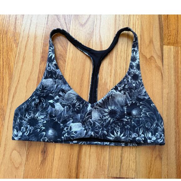 Lululemon Arise Bra Flowabunga Black Angel Wing size 4 - Picture 5 of 9